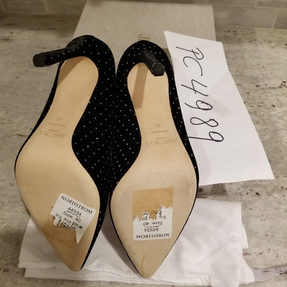 SOLD Jimmy Choo Romy 100 velvet rhinestones heels - Picture 8 of 8